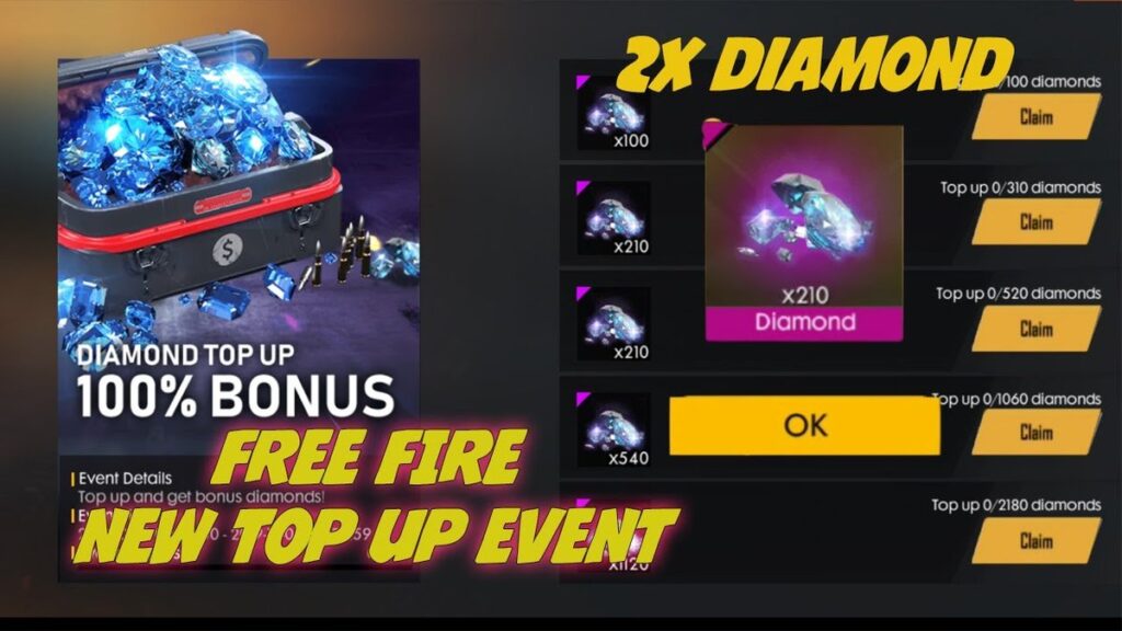 free fire 20 diamond top up